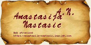 Anastasija Nastasić vizit kartica